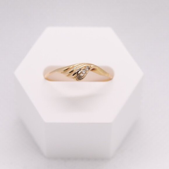 19k Vintage Solid Yellow Gold Ring Portuguese Solid Gold (Purity 800) Size 7.25 - Picture 1 of 9